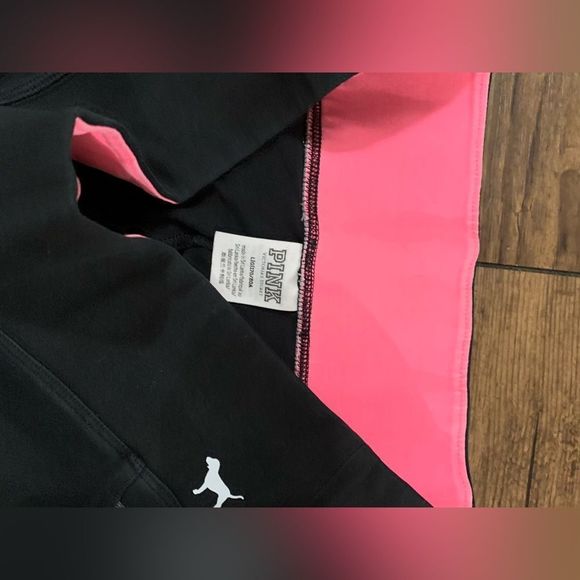 PINK VS COLORBLOCK NEON BLING TSHIRT/ YOGA LEGGINGS OUTFIT LARGE - Picture 12 of 12